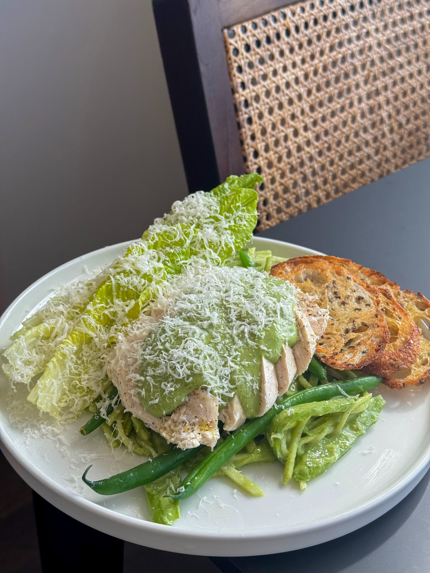 Spring Chicken Salad with Green Goddess Dressing - Brooke Kelly Nutrition