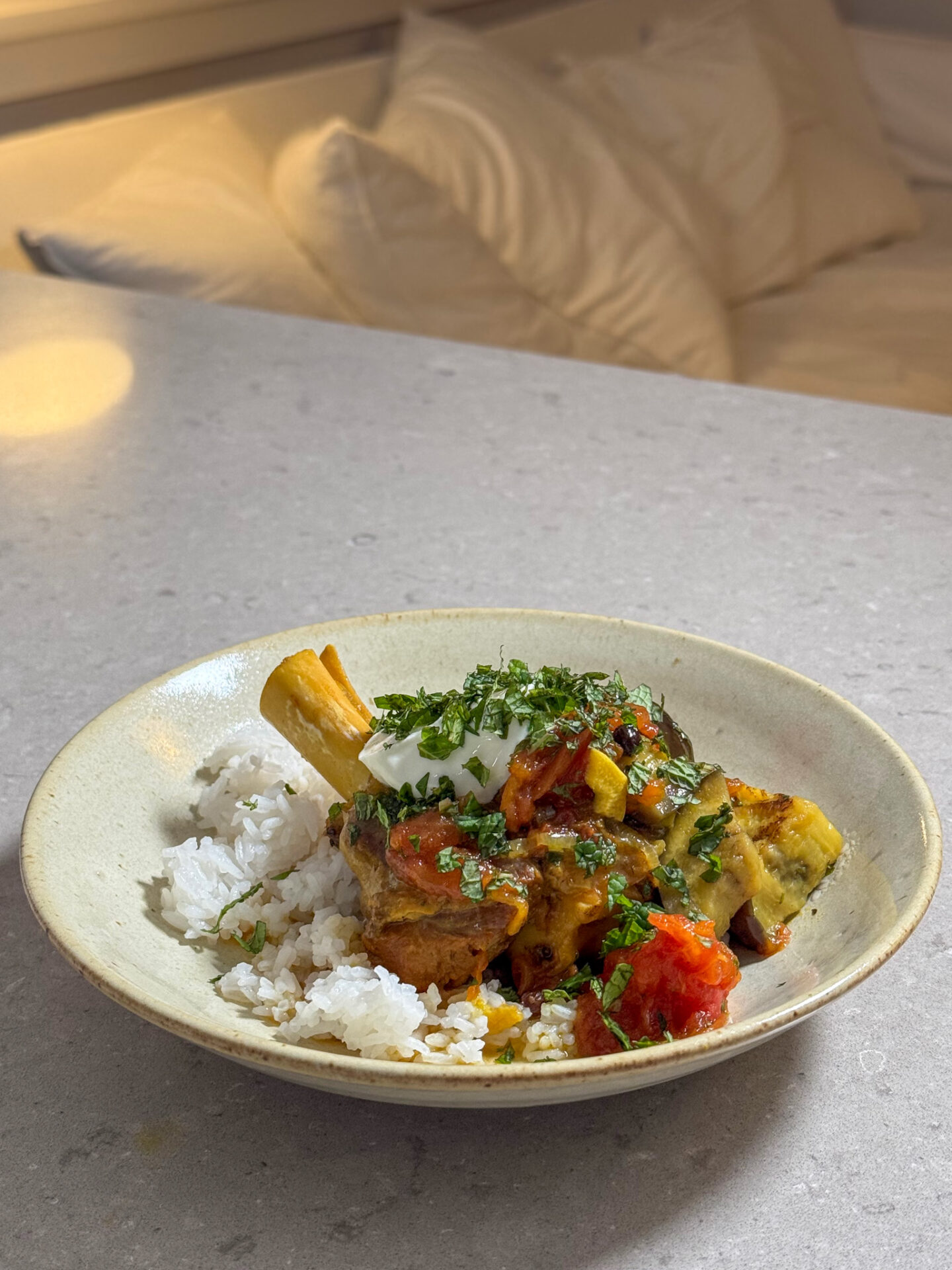 Braised Lamb Shanks with Eggplant - Brooke Kelly Nutrition