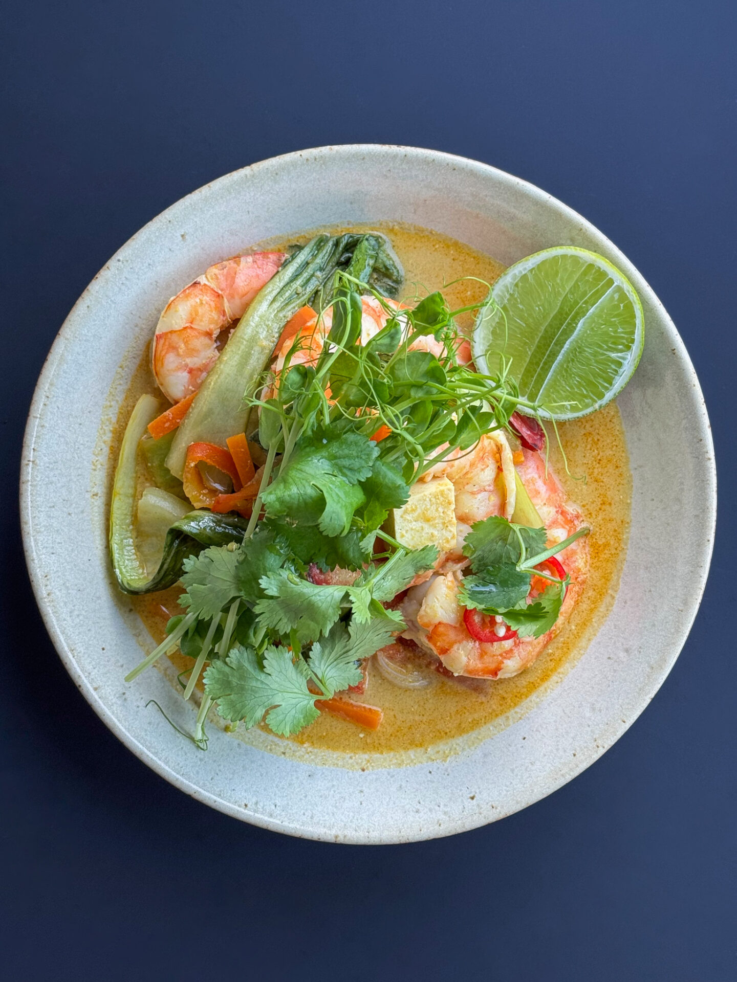 Prawn and Smoked Tofu Laksa - Brooke Kelly Nutrition